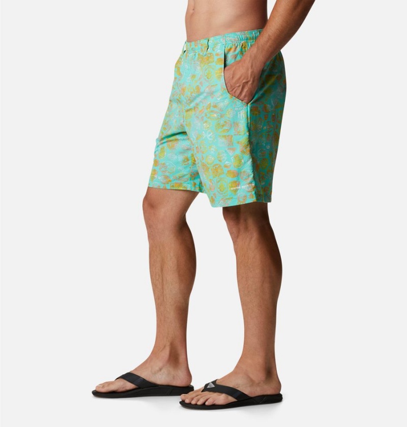Columbia PFG Super Backcast Water Men's Shorts Turquoise | CWIXEV-615