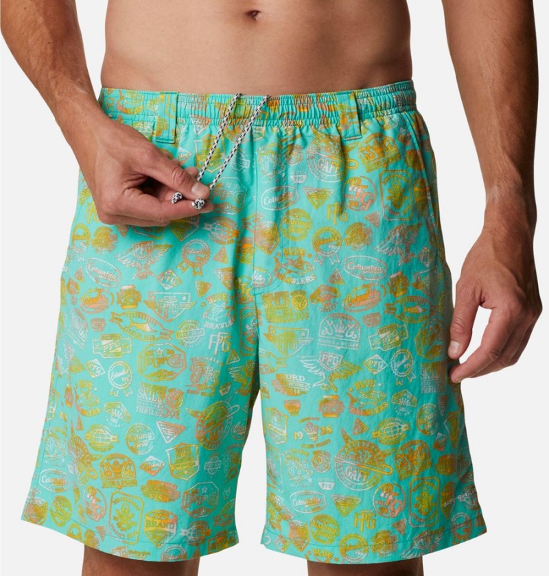 Columbia PFG Super Backcast Water Men's Shorts Turquoise | CWIXEV-615