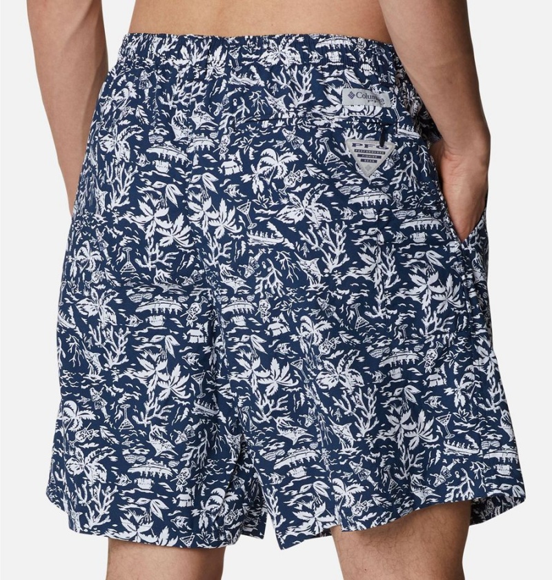 Columbia PFG Super Backcast Water Men's Shorts Navy | KMRQUZ-471