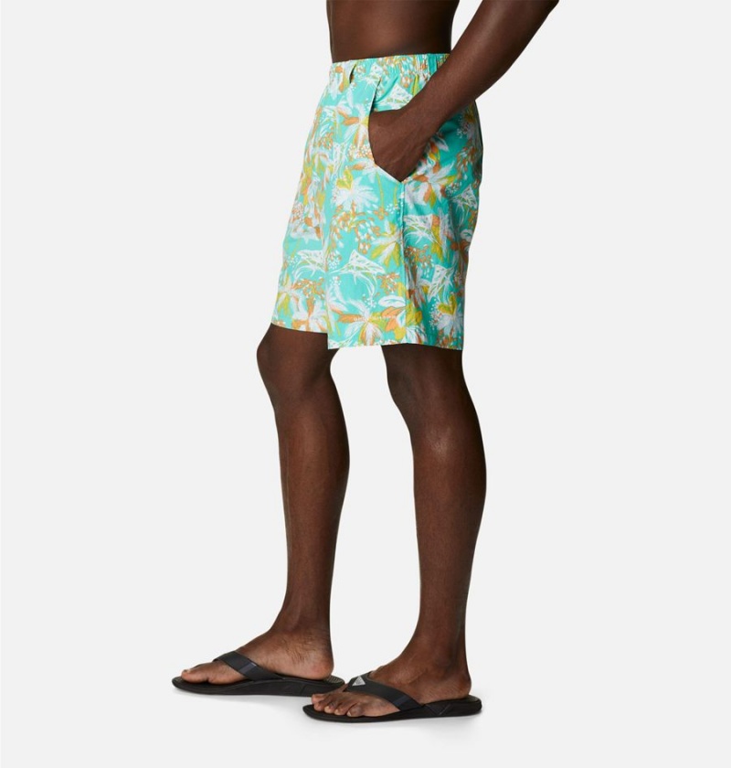 Columbia PFG Super Backcast Water Men's Shorts Turquoise | RYWKNL-731