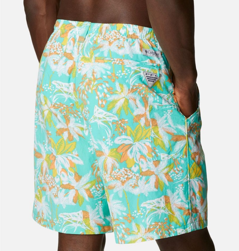Columbia PFG Super Backcast Water Men's Shorts Turquoise | RYWKNL-731