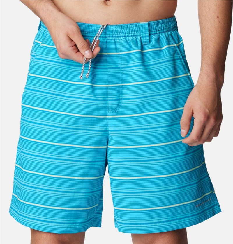Columbia PFG Super Backcast Water Men's Shorts Blue | HZOUDB-769