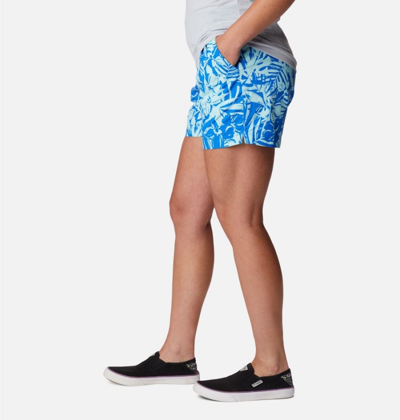 Columbia PFG Super Backcast Water Women's Shorts Blue | ZJWUYN-012