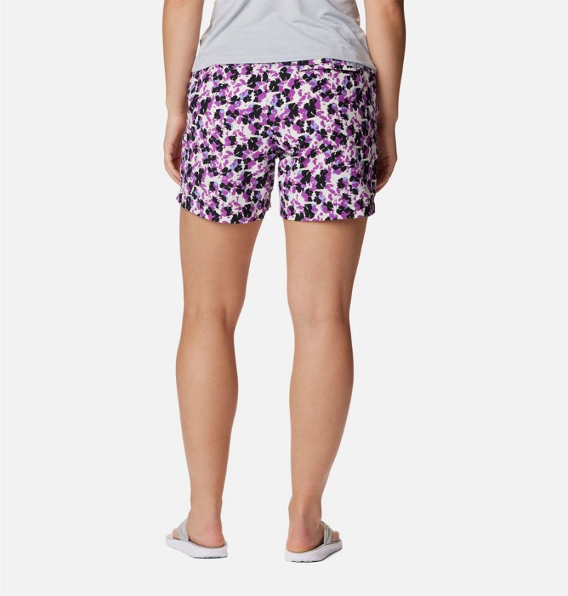 Columbia PFG Super Backcast Water Women's Shorts Purple | QIGJPR-698