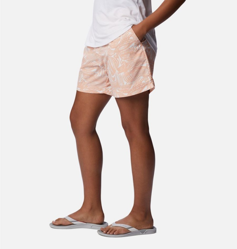 Columbia PFG Super Backcast Water Women's Shorts Coral | GNCLSU-196