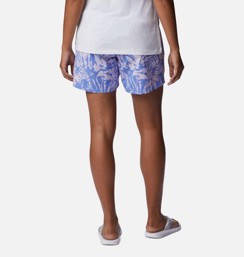 Columbia PFG Super Backcast Water Women's Shorts Purple | RNIWLD-594