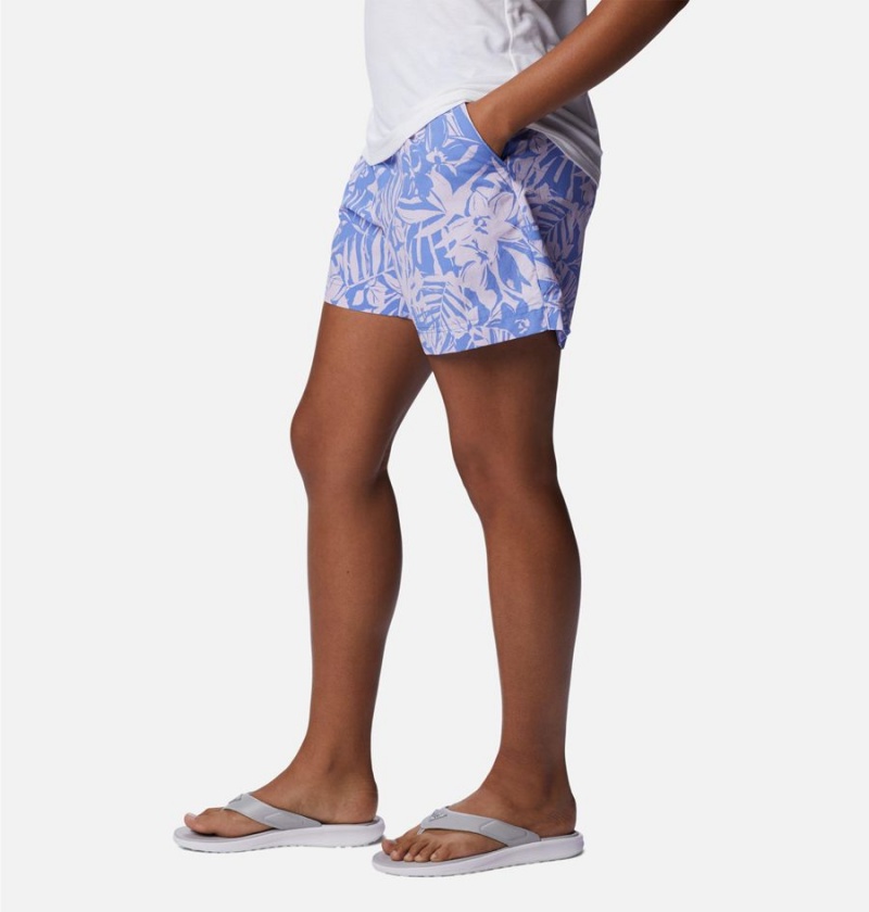 Columbia PFG Super Backcast Water Women's Shorts Purple | RNIWLD-594