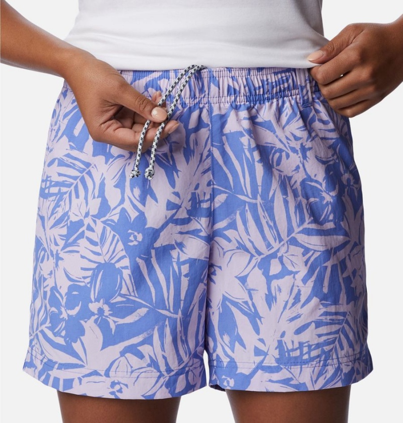 Columbia PFG Super Backcast Water Women's Shorts Purple | RNIWLD-594