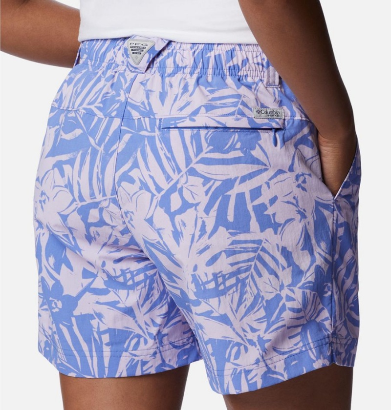 Columbia PFG Super Backcast Water Women's Shorts Purple | RNIWLD-594