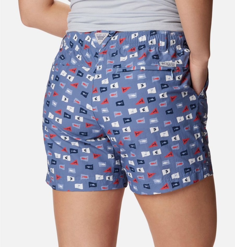Columbia PFG Super Backcast Water Women's Shorts Blue | MCXIBY-457