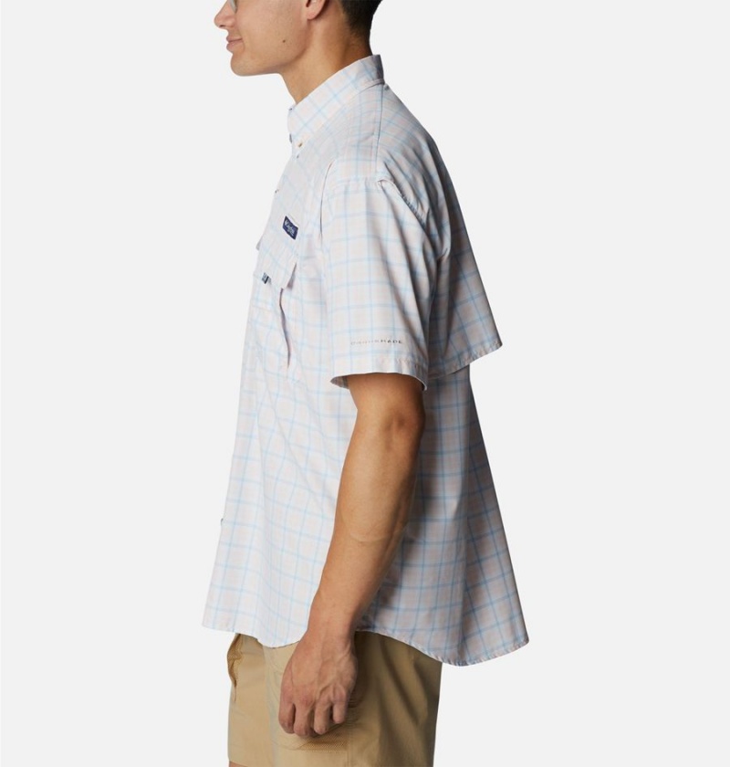 Columbia PFG Super Bahama Short Sleeve Men's Shirt White | ULTEXW-176