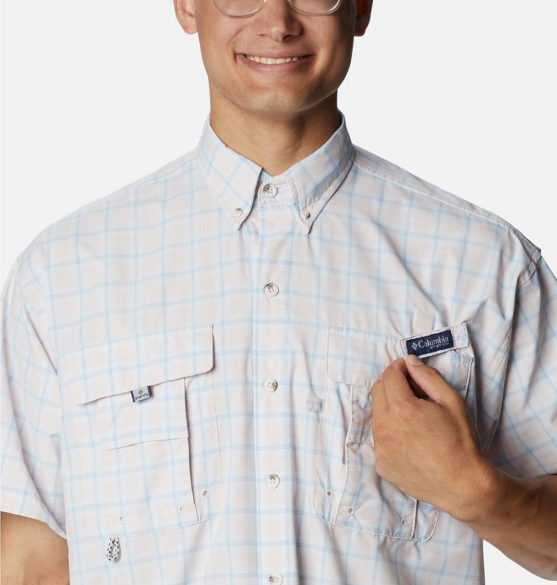 Columbia PFG Super Bahama Short Sleeve Men's Shirt White | ULTEXW-176