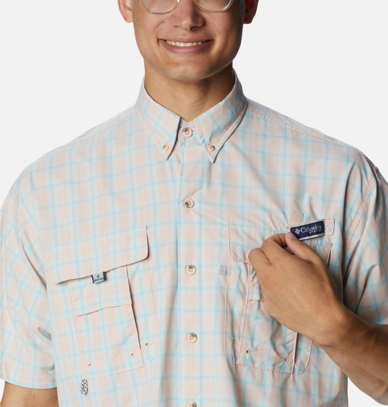 Columbia PFG Super Bahama Short Sleeve Men's Shirt Grey | ISTEWC-398
