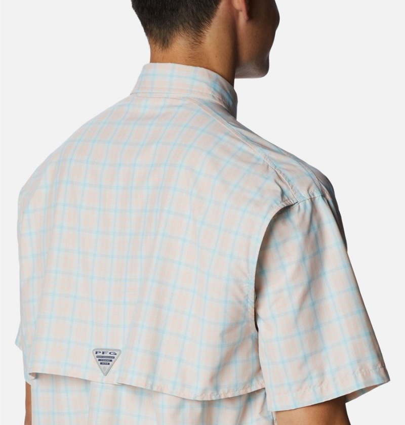 Columbia PFG Super Bahama Short Sleeve Men's Shirt Grey | ISTEWC-398