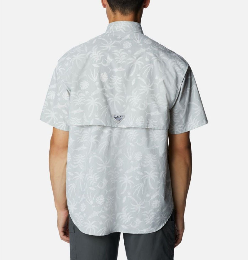 Columbia PFG Super Bahama Short Sleeve Men's Shirt Grey | CJINWY-269