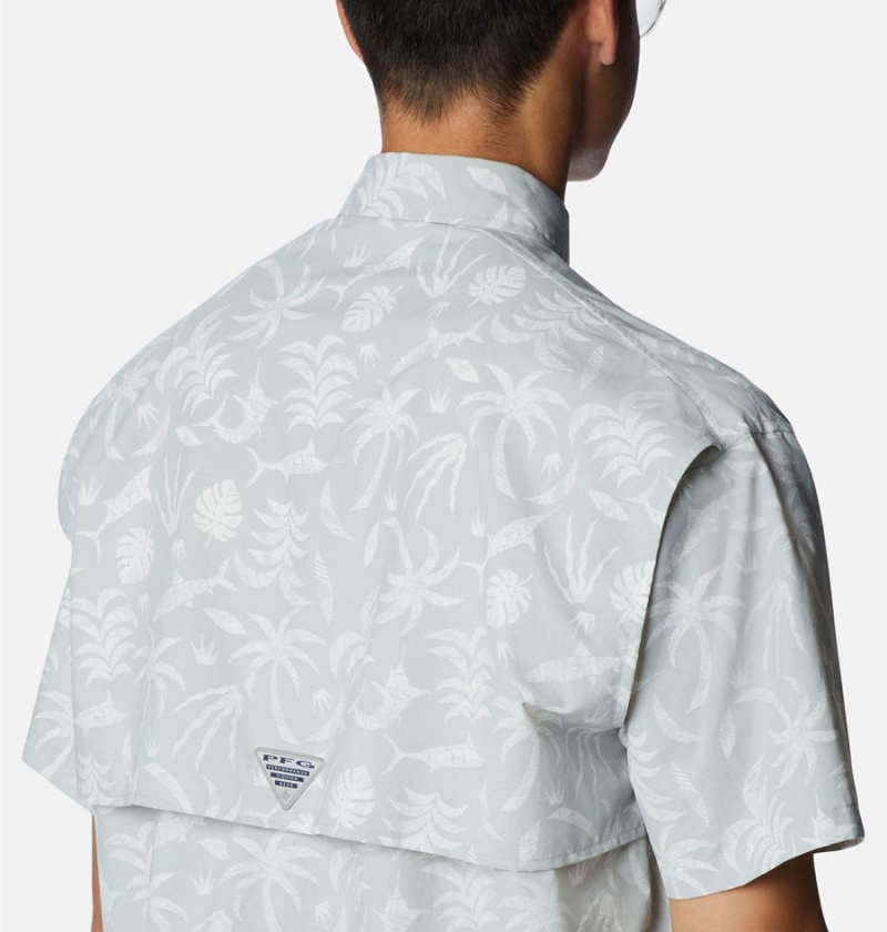 Columbia PFG Super Bahama Short Sleeve Men's Shirt Grey | CJINWY-269