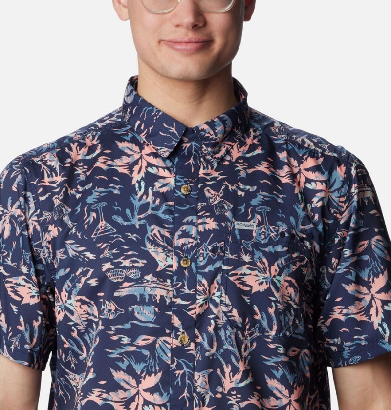 Columbia PFG Super Slack Tide Camp Men's Shirt Multicolor | LTDPWO-304
