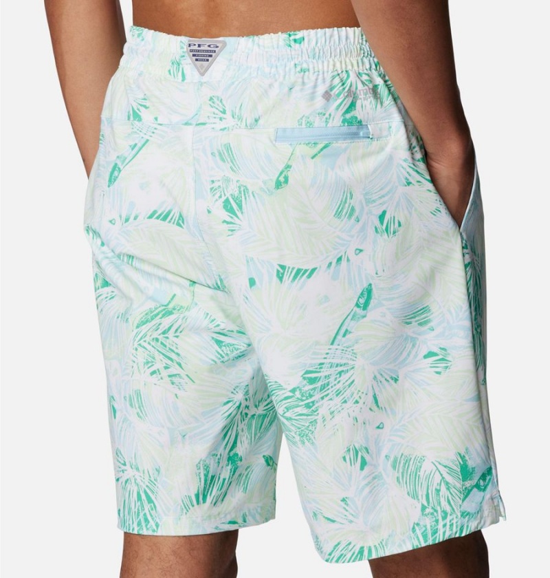 Columbia PFG Super Slack Tide Hybrid Water Men's Shorts Green | QZLAKX-827