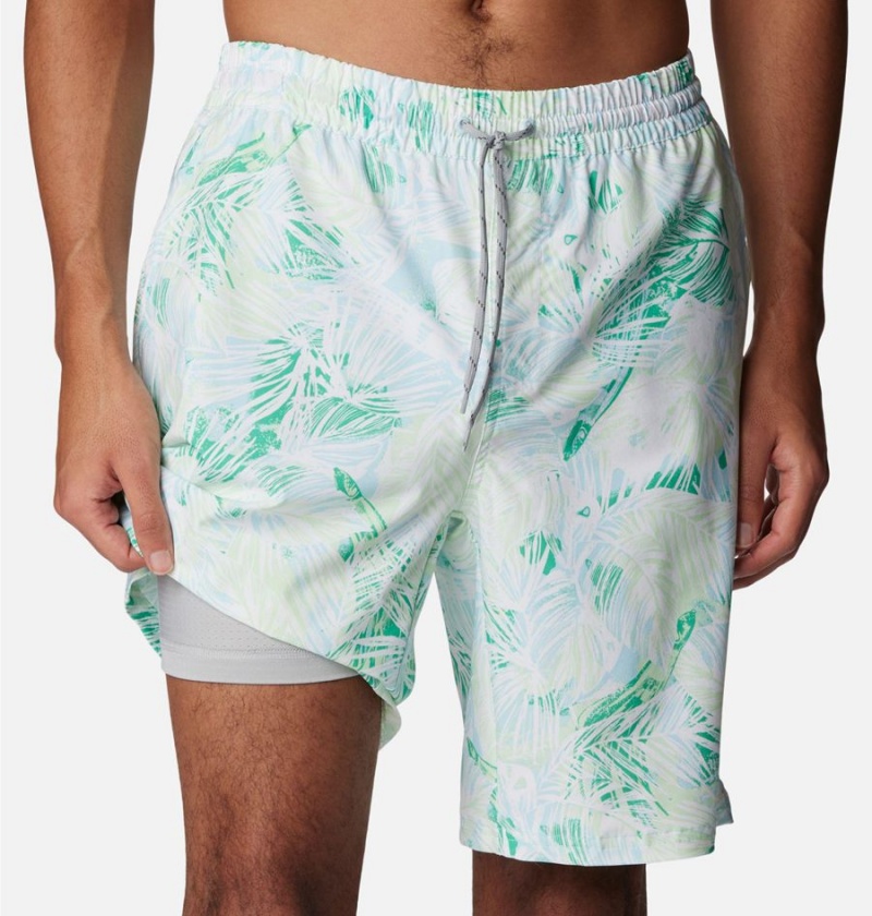 Columbia PFG Super Slack Tide Hybrid Water Men's Shorts Green | QZLAKX-827