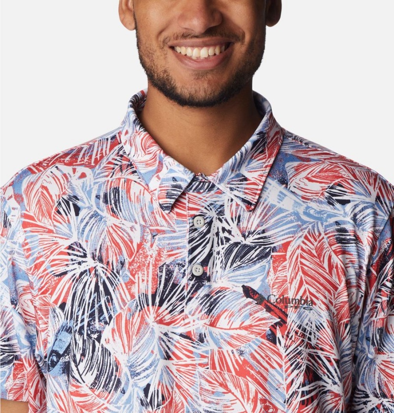 Columbia PFG Super Slack Tide Stretch Men's Polo Shirt Multicolor | WLDPAG-375