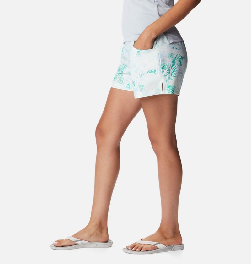 Columbia PFG Super Slack Water Stretch Water Women's Shorts White | QDSXGN-502
