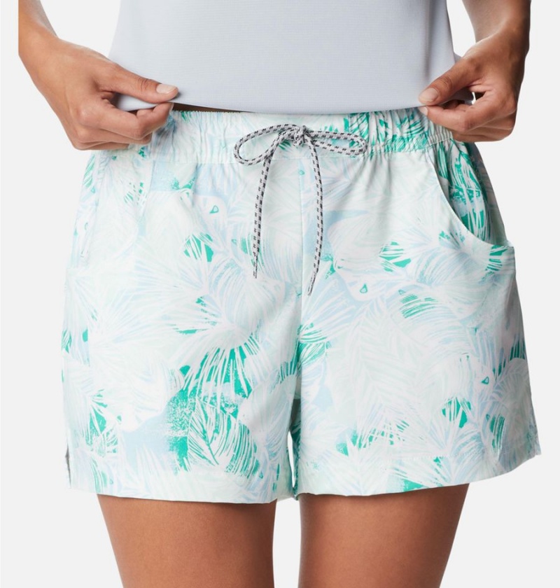 Columbia PFG Super Slack Water Stretch Water Women's Shorts White | QDSXGN-502