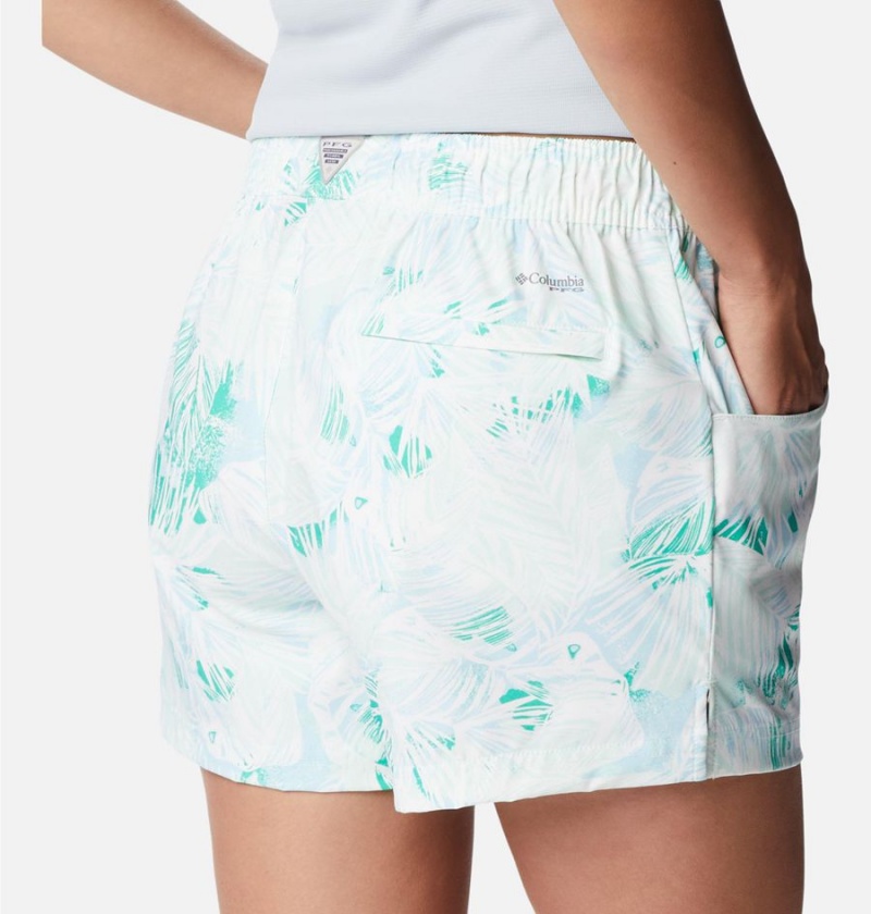Columbia PFG Super Slack Water Stretch Water Women's Shorts White | QDSXGN-502