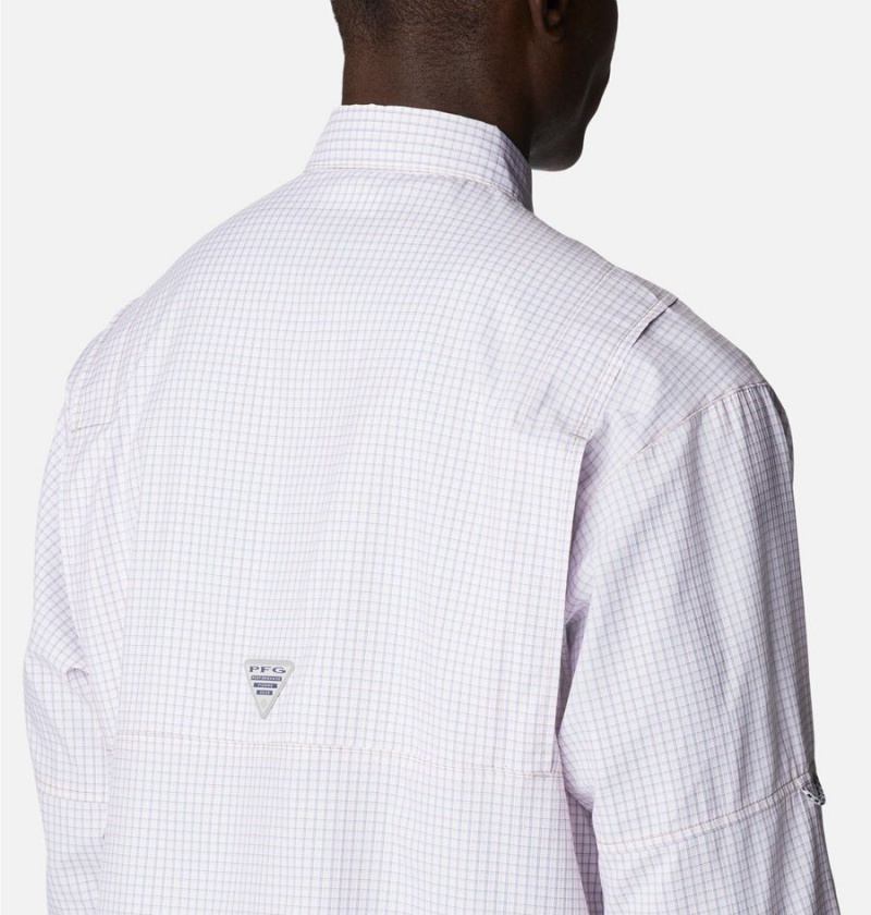 Columbia PFG Super Tamiami Long Sleeve Men's Shirt White | QWXKDG-140