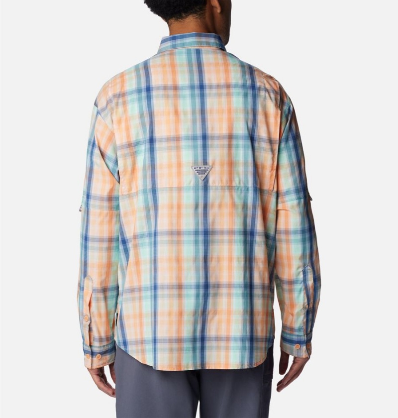 Columbia PFG Super Tamiami Long Sleeve Men's Shirt Orange | YDAHWC-793