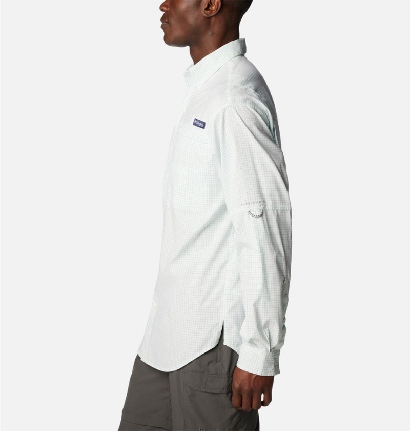 Columbia PFG Super Tamiami Long Sleeve Men's Shirt White | MCDVBN-719