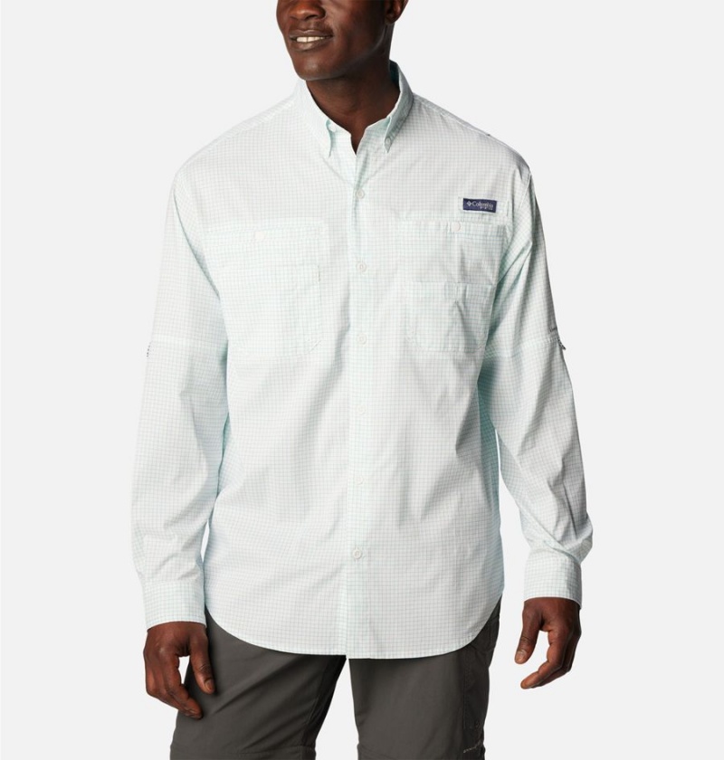 Columbia PFG Super Tamiami Long Sleeve Men\'s Shirt White | MCDVBN-719
