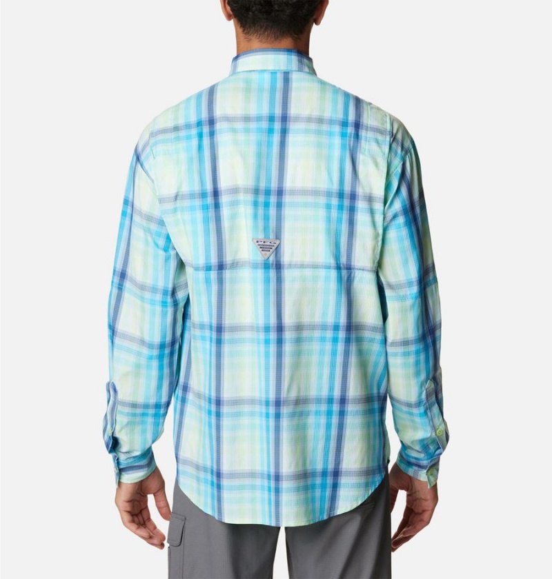 Columbia PFG Super Tamiami Long Sleeve Men's Shirt Turquoise | VRICSZ-694