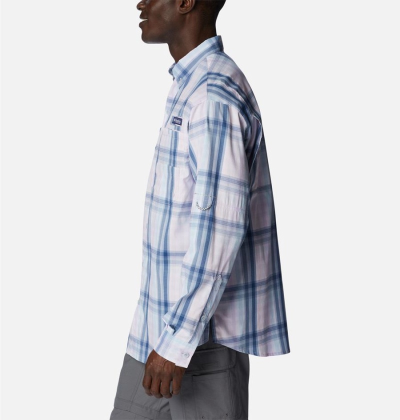 Columbia PFG Super Tamiami Long Sleeve Men's Shirt White | CNVJIW-308