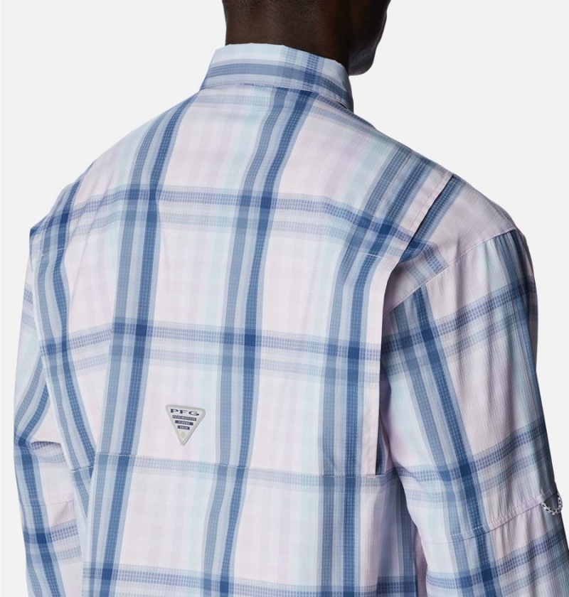 Columbia PFG Super Tamiami Long Sleeve Men's Shirt White | CNVJIW-308