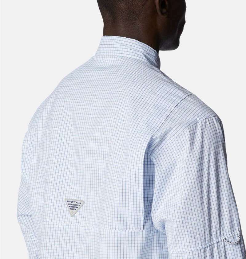 Columbia PFG Super Tamiami Long Sleeve Men's Shirt Blue | YBQHMD-185