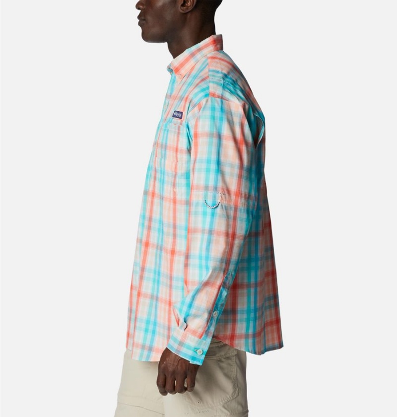 Columbia PFG Super Tamiami Long Sleeve Men's Shirt Multicolor | QSRTWJ-935