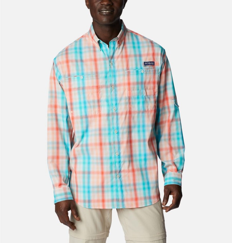 Columbia PFG Super Tamiami Long Sleeve Men\'s Shirt Multicolor | QSRTWJ-935
