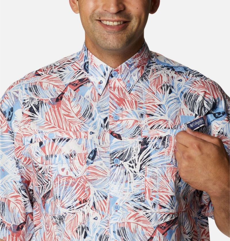 Columbia PFG Super Tamiami Short Sleeve Men's Shirt Multicolor | KFODUE-394