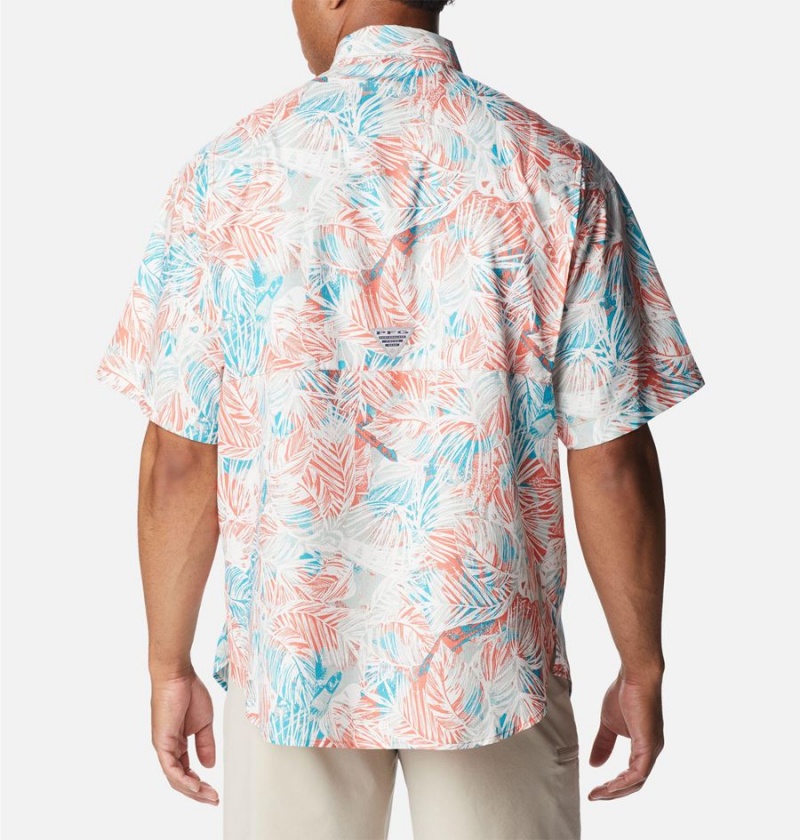 Columbia PFG Super Tamiami Short Sleeve Men's Shirt Pink | HSBPME-835