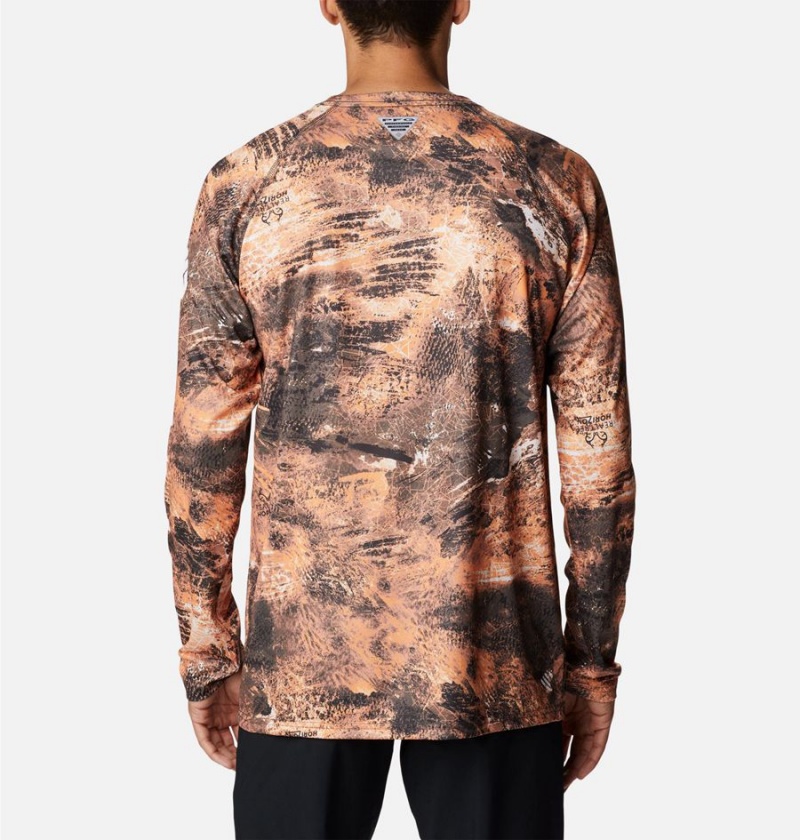 Columbia PFG Super Terminal Tackle Long Sleeve Men's T-Shirt Orange | ZYPJTM-083