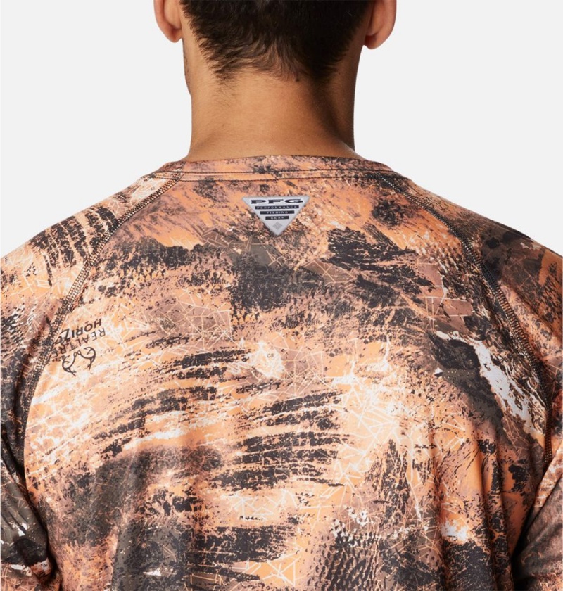 Columbia PFG Super Terminal Tackle Long Sleeve Men's T-Shirt Orange | ZYPJTM-083