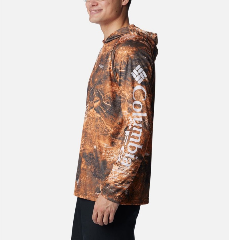 Columbia PFG Super Terminal Tackle Men's Hoodie Orange | WSCKAI-256