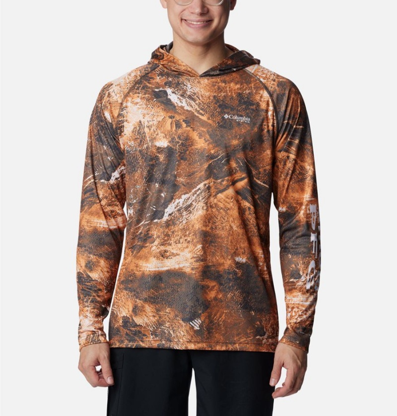 Columbia PFG Super Terminal Tackle Men\'s Hoodie Orange | WSCKAI-256