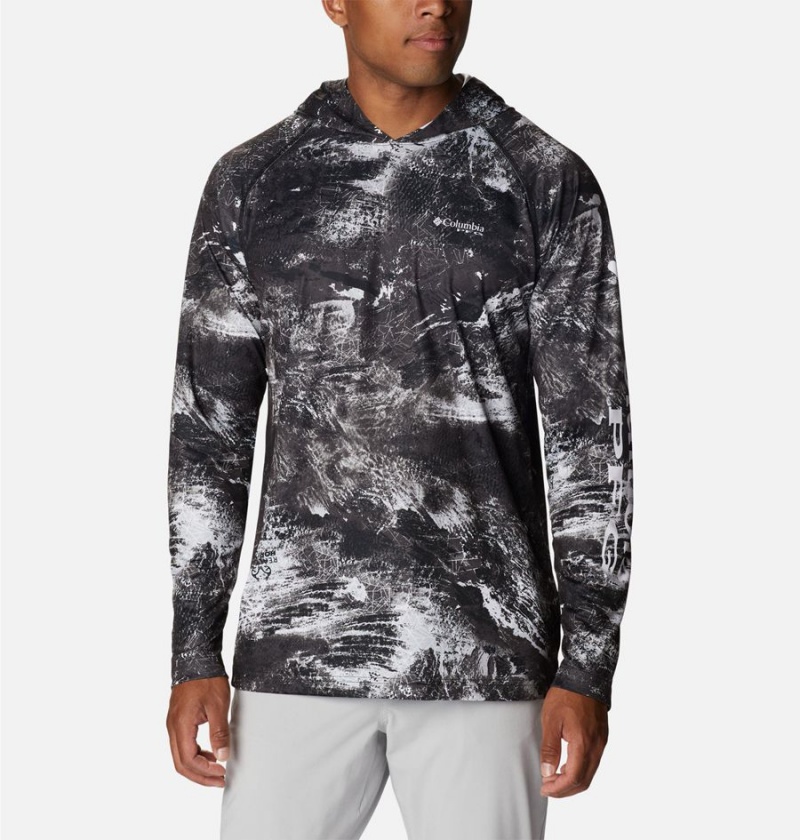 Columbia PFG Super Terminal Tackle Men\'s Hoodie Black | TMHCJY-634