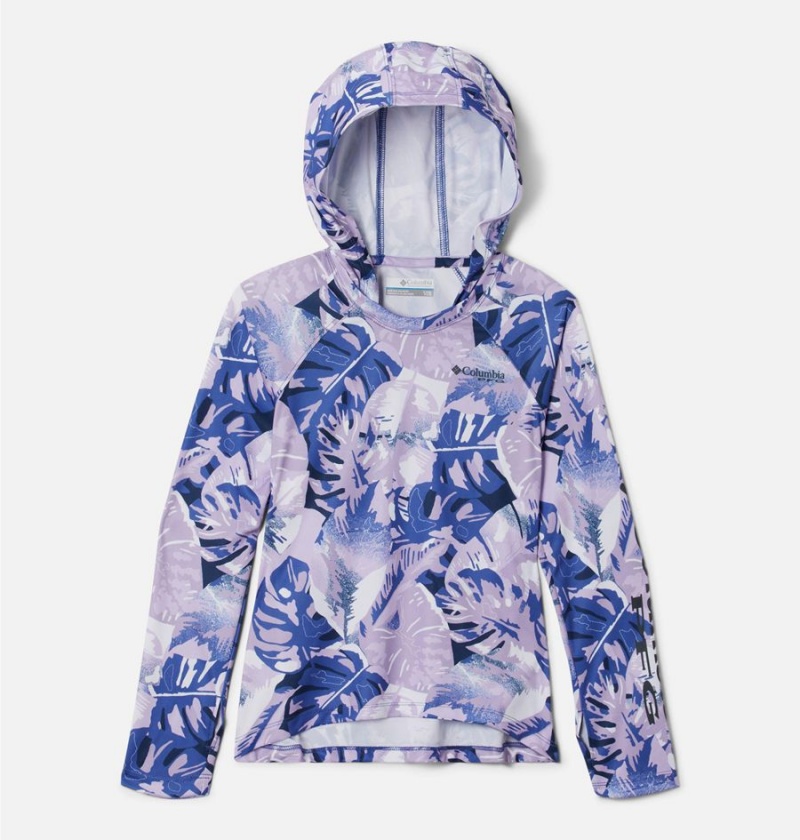 Columbia PFG Super Tidal Kids\' Hoodie Purple | IRGJBD-235
