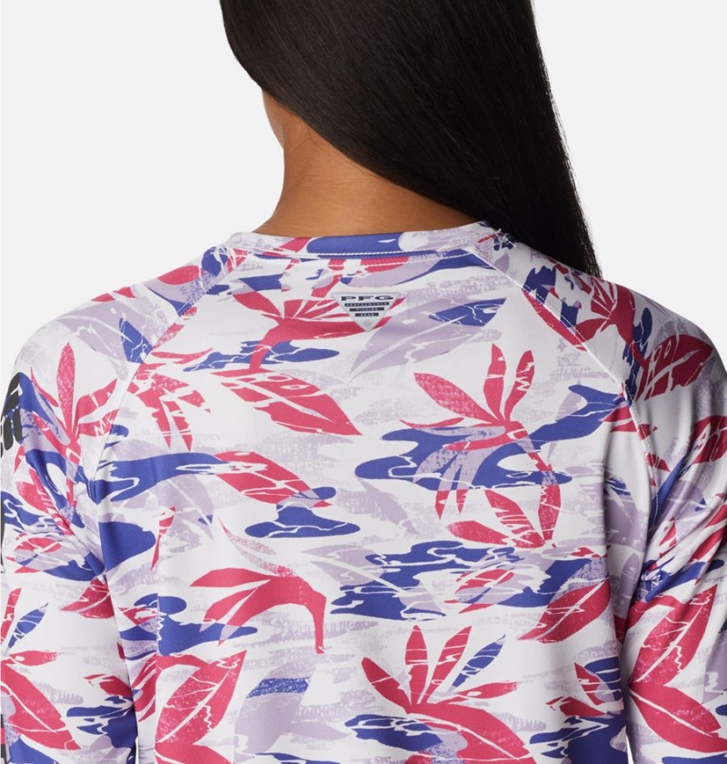 Columbia PFG Super Tidal Long Sleeve Women's T-Shirt Pink | QTBFZN-820