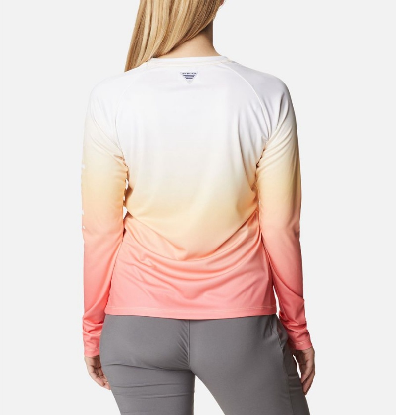 Columbia PFG Super Tidal Long Sleeve Women's T-Shirt White | BINMGJ-980
