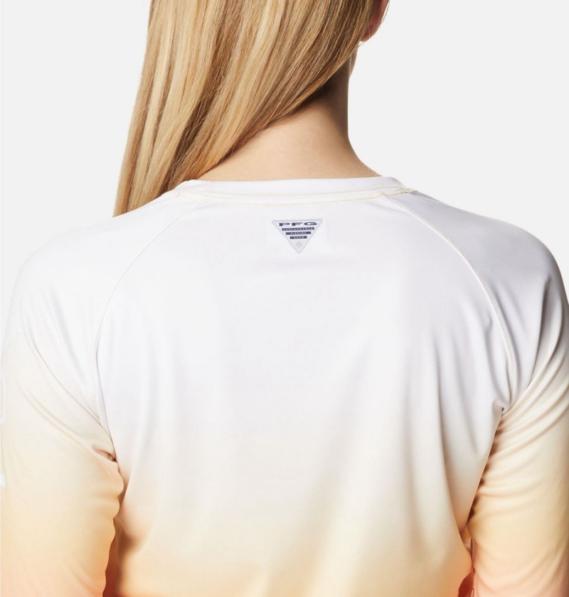 Columbia PFG Super Tidal Long Sleeve Women's T-Shirt White | BINMGJ-980