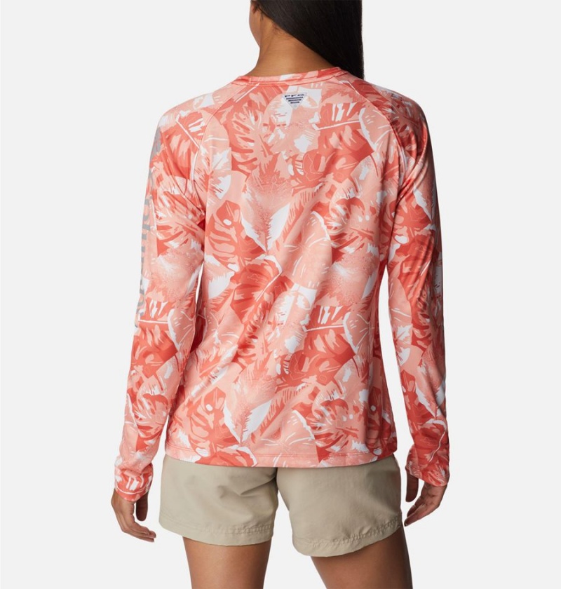 Columbia PFG Super Tidal Long Sleeve Women's T-Shirt Coral | ERUYMS-457