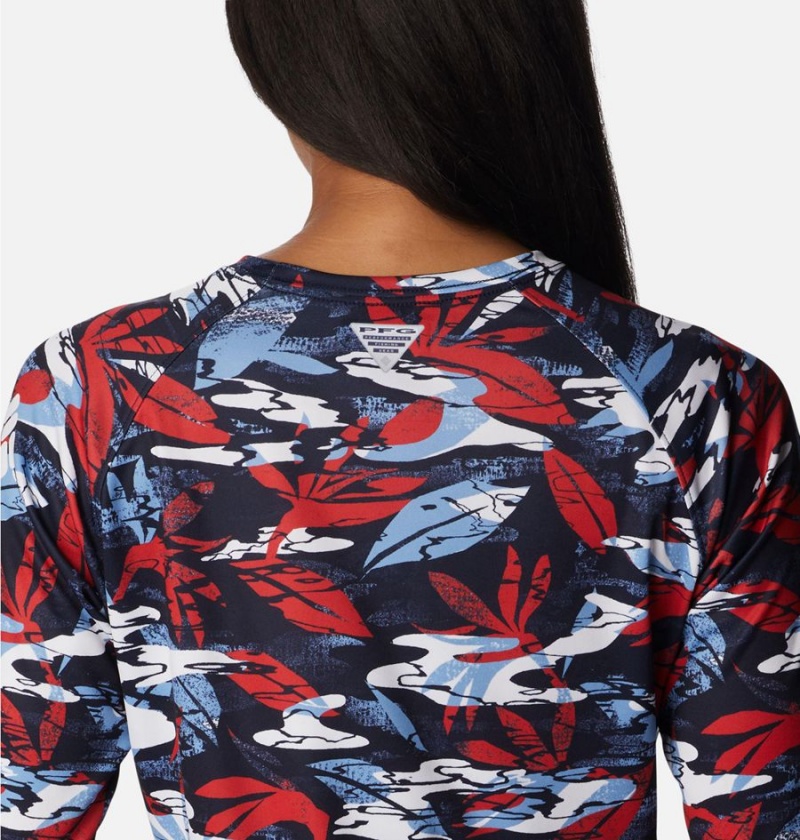 Columbia PFG Super Tidal Long Sleeve Women's T-Shirt Red | VIDXWG-169